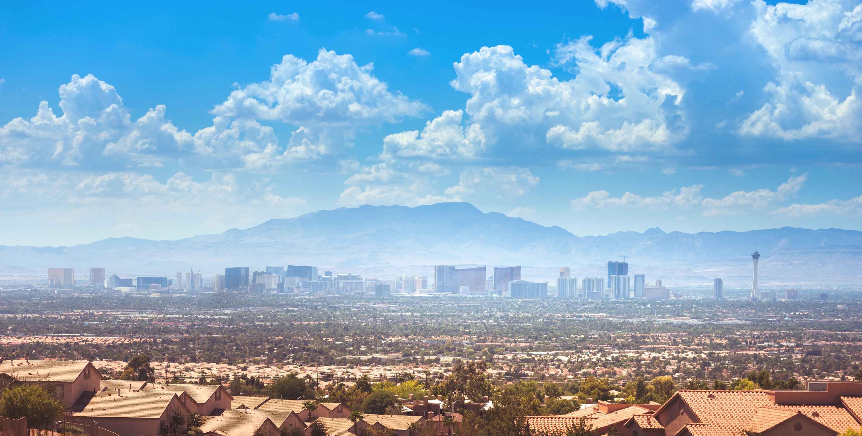 Skyline of Las Vegas city